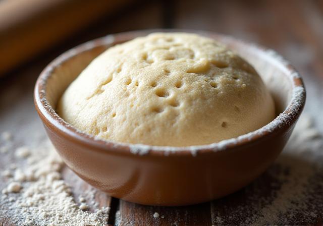 Dettaglio di un lievito madre attivo