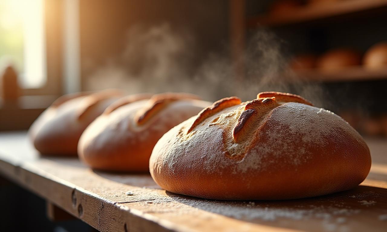 Pane artigianale appena sfornato alla Winterwheat Bakehouse