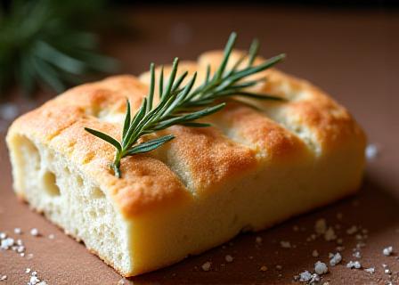 Focaccia romana con rosmarino e sale grosso