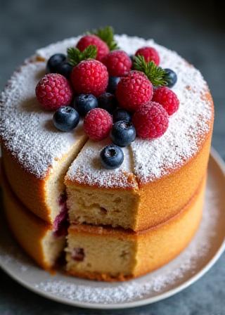 Naked cake ai frutti di bosco