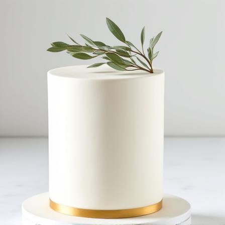 Torta minimalista bianca